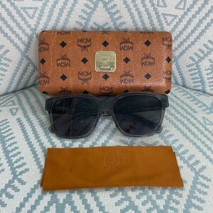 MCM sunglasses, case & microfiber cloth. Glasses in like new condition!